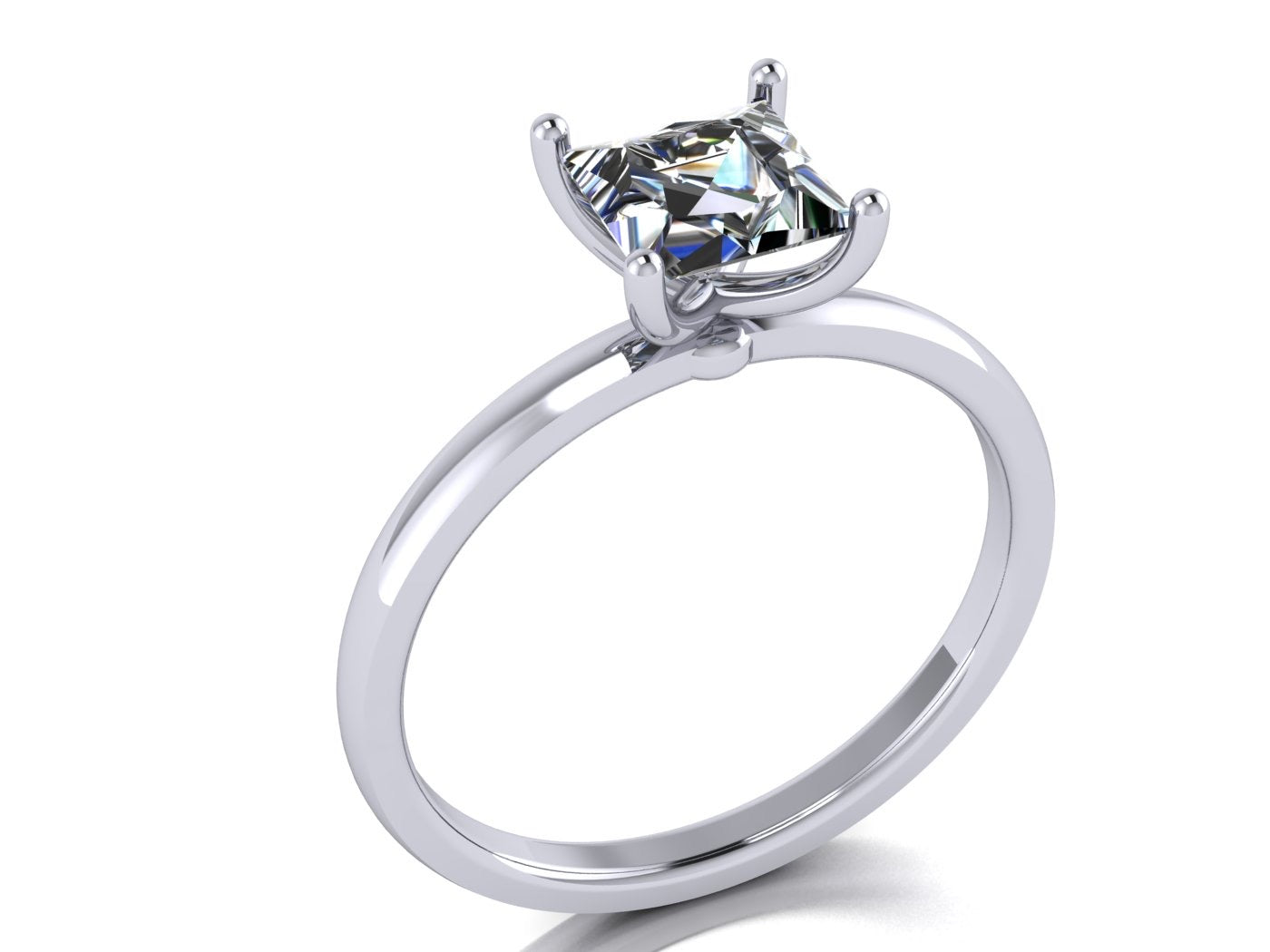 Anillo Malva en Oro corte princess