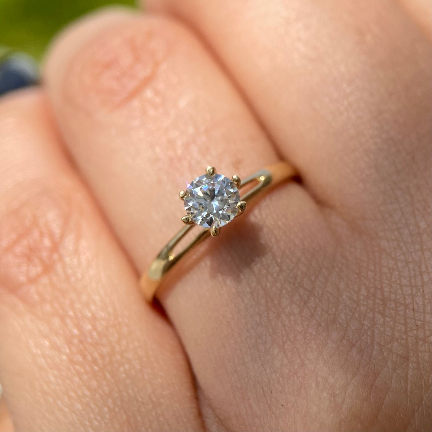 14k yellow gold ring with white zirconia Cod.MAN242
