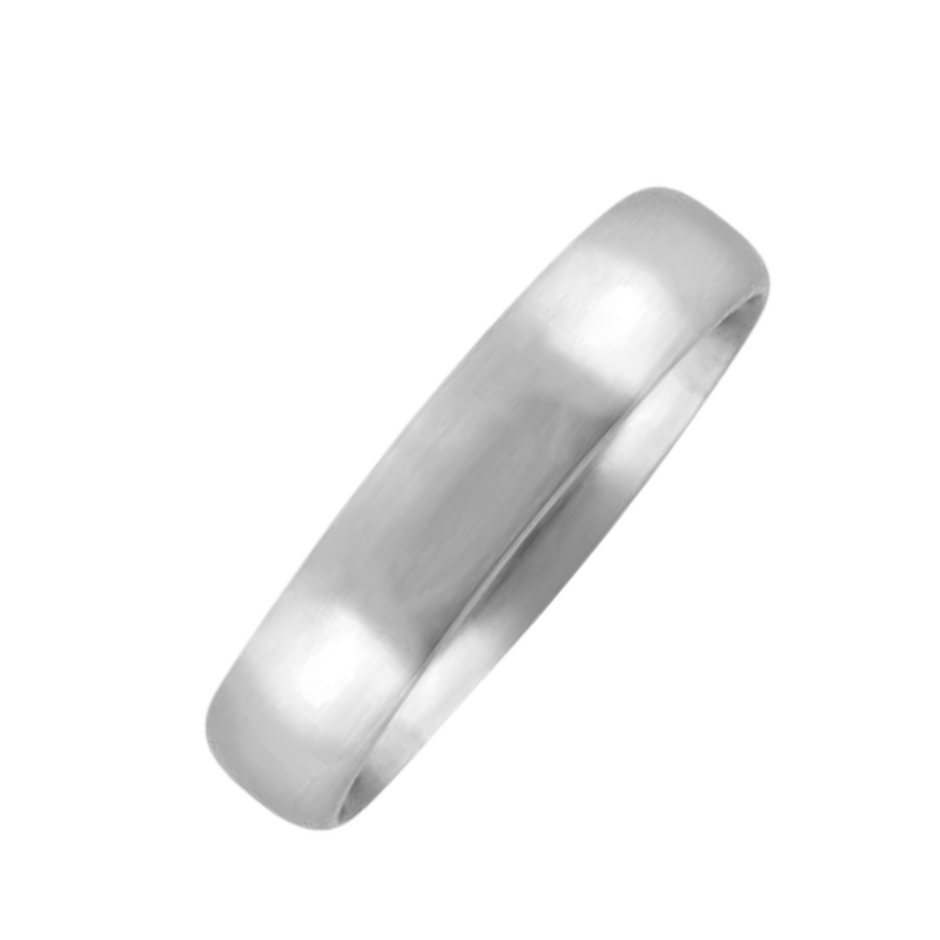 Argolla Lisa en oro blanco 4mm