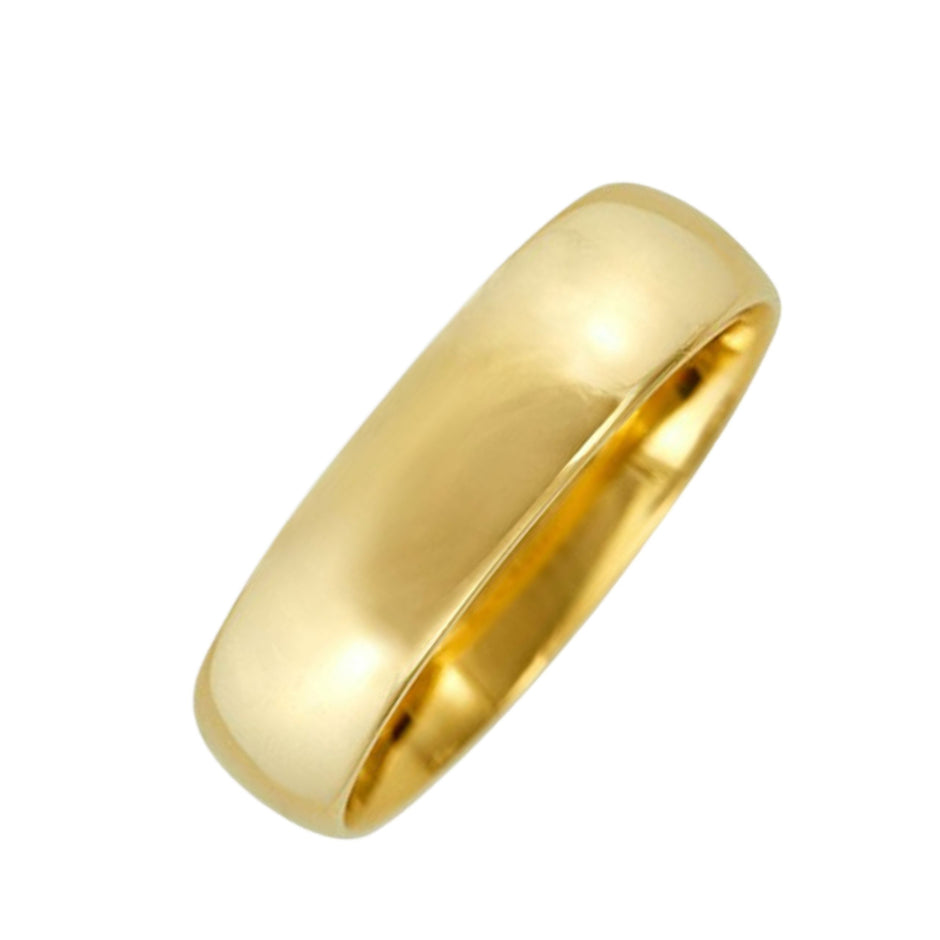 Argolla Lisa en Oro amarillo 6mm