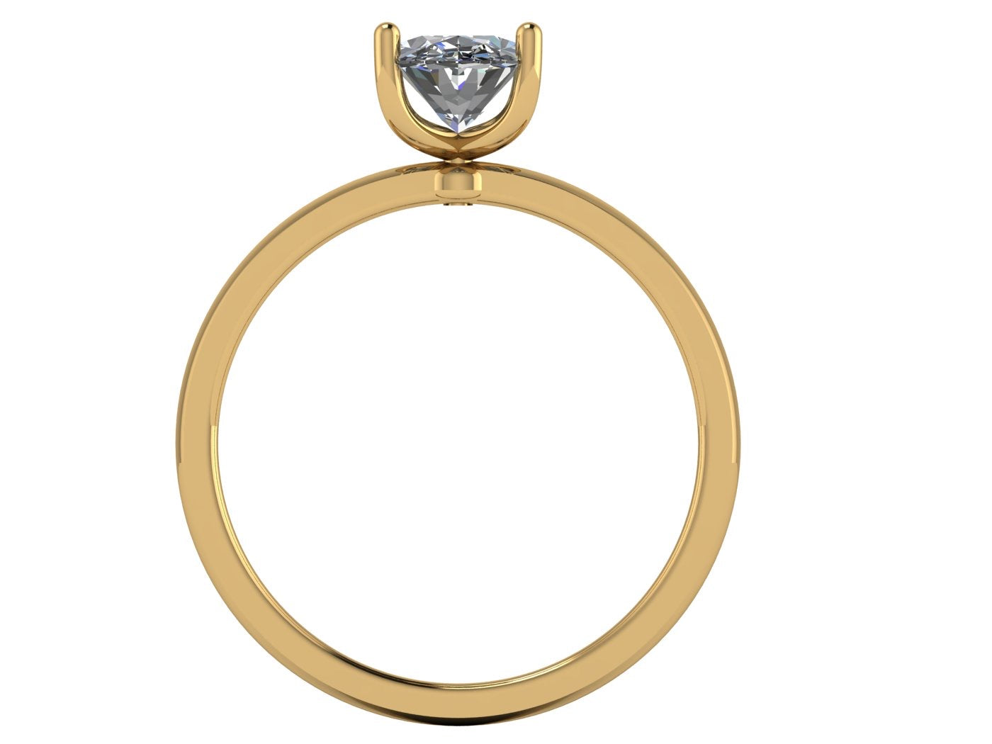 Anillo Malva en Oro corte oval