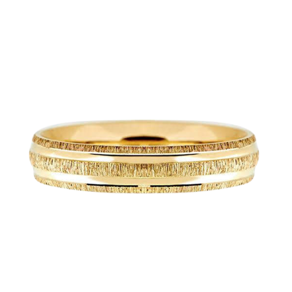 Argolla J4 en oro amarillo de 10k 4mm Confort hueca