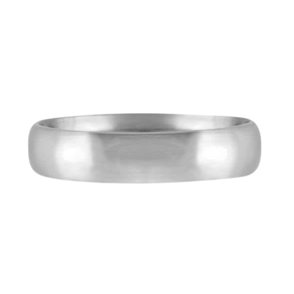 Argolla Lisa en oro blanco 4mm