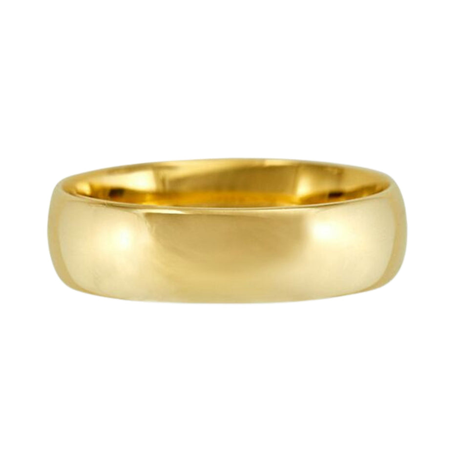 Argolla Lisa en Oro amarillo 6mm