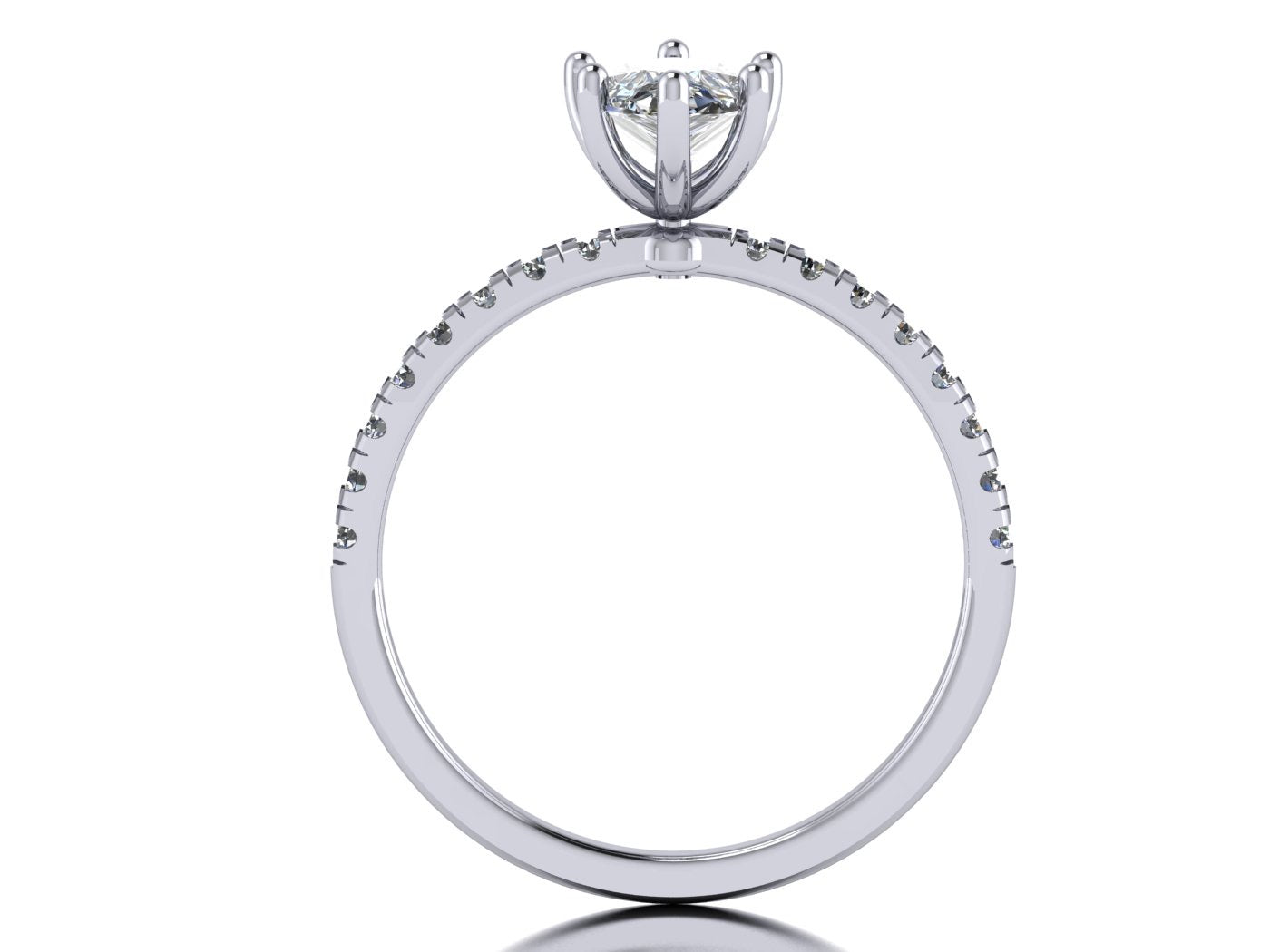 Anillo Val en oro corte pera