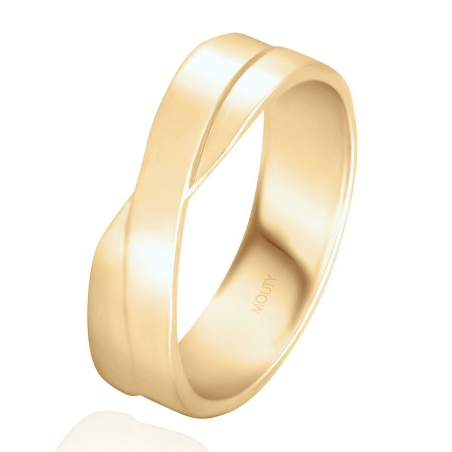 Par de argollas Infinite lisas en oro 5mm