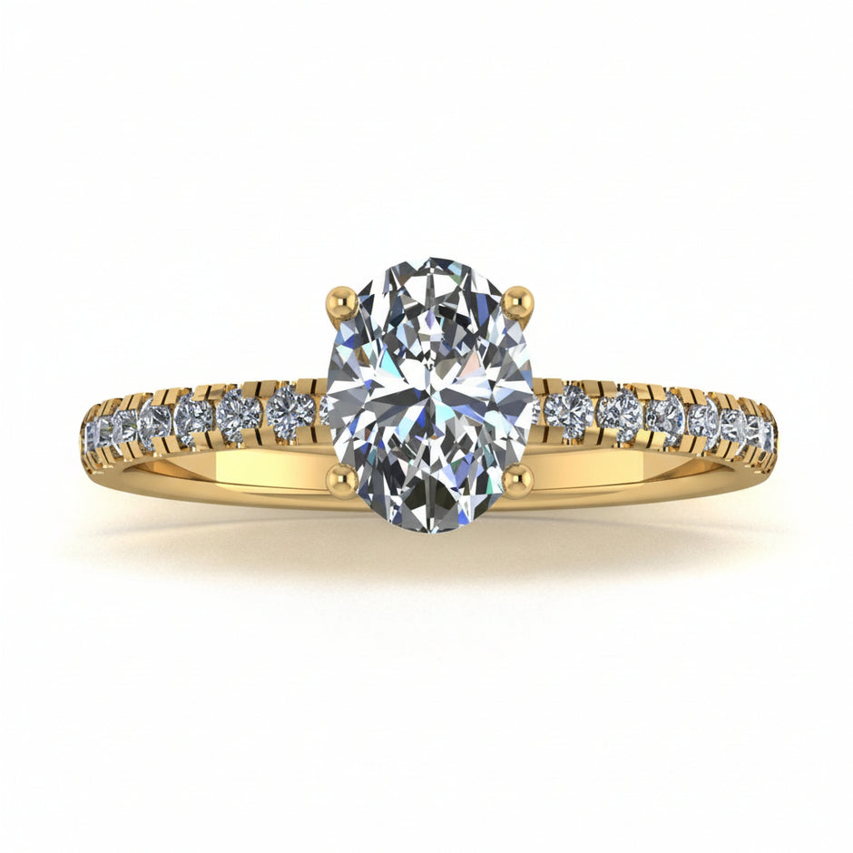 Anillo Val en Oro corte oval
