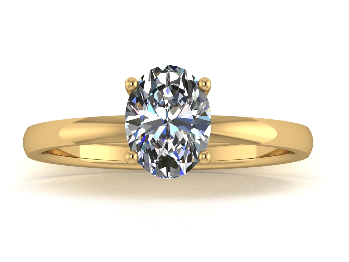 Anillo Malva en Oro corte oval