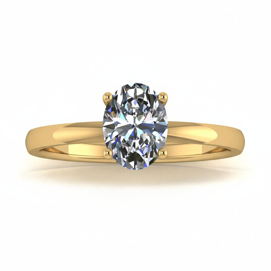 Anillo Malva en Oro corte oval