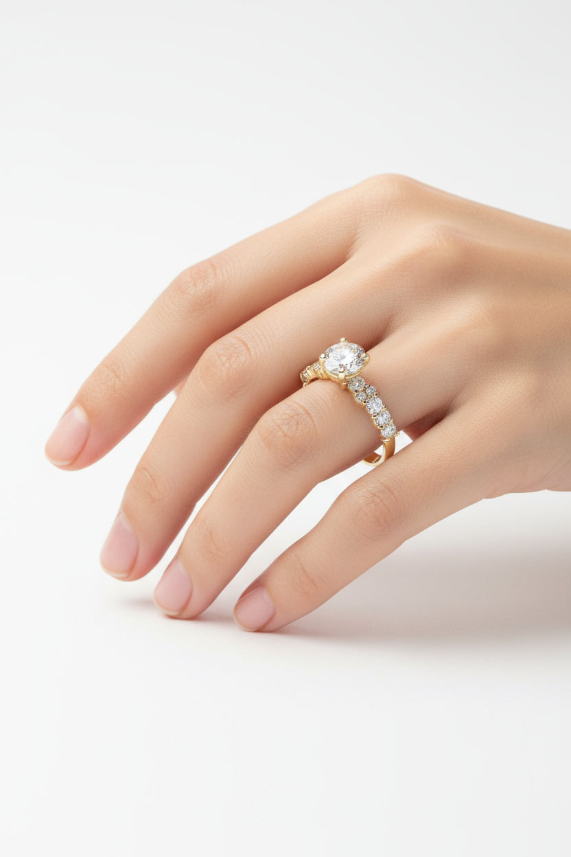 Anillo Danna en Oro Amarillo 14k con circonias Mod.15510