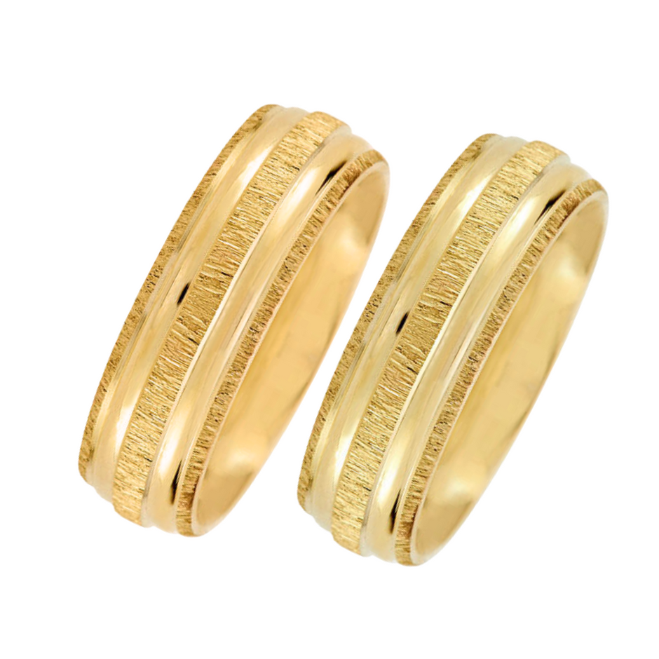 Par de argollas Julie en oro 6mm