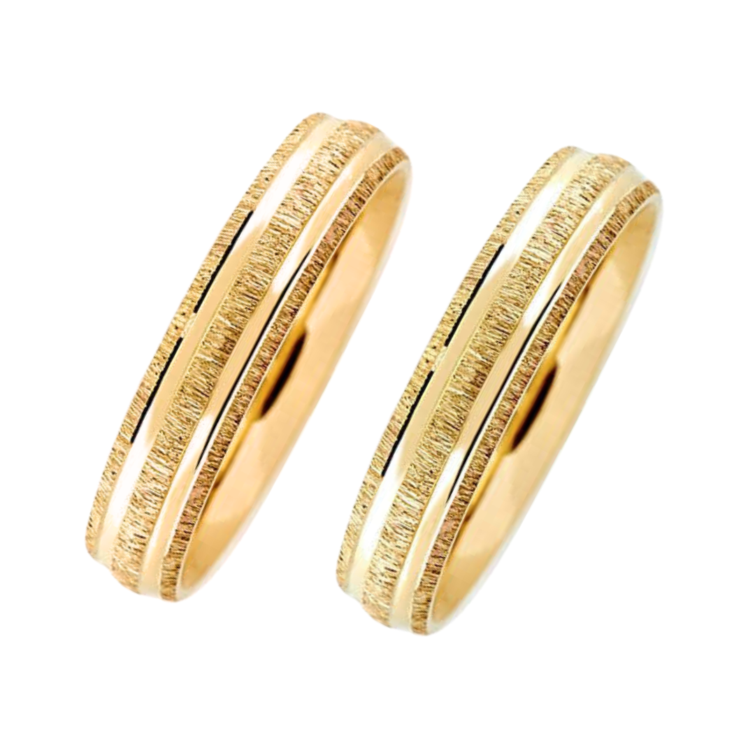 Par de argollas Julie slim en oro 4mm