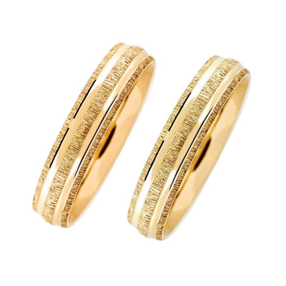 Par de argollas Julie slim en oro 4mm