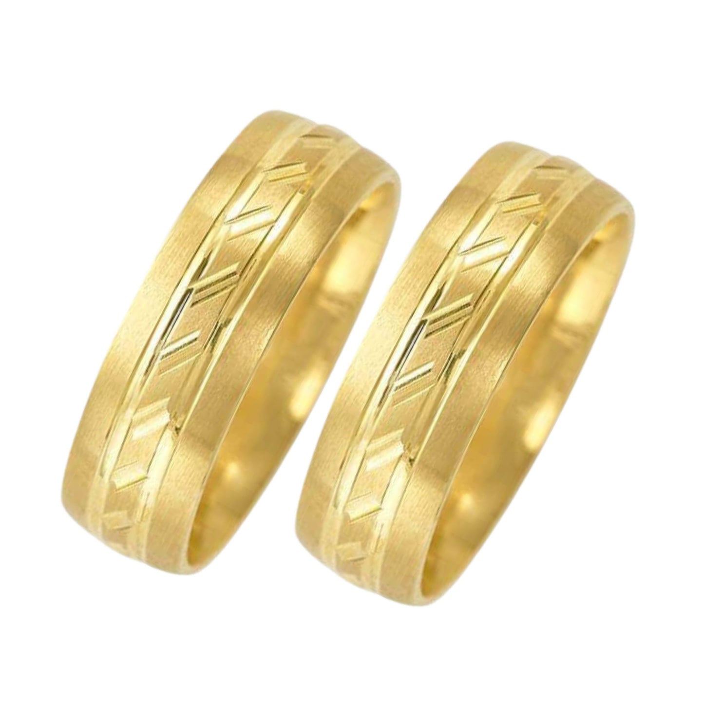Par de argollas De amore en oro 6mm