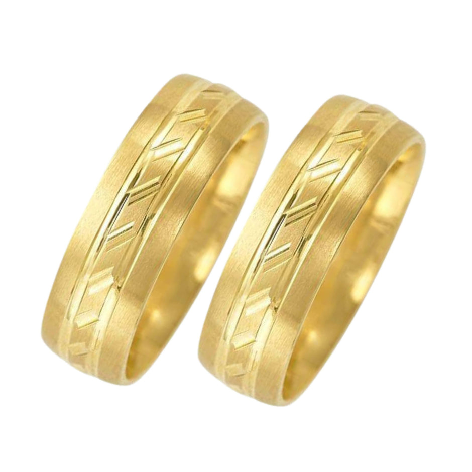 Par de argollas De amore en oro 6mm