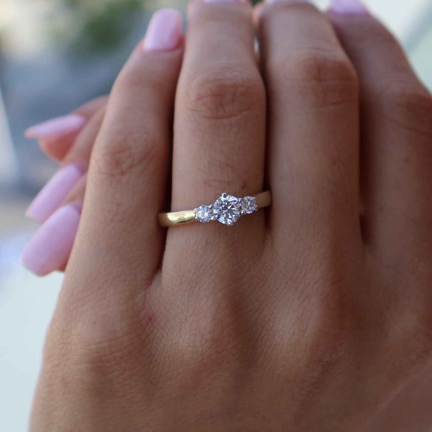 Anillo de compromiso en oro