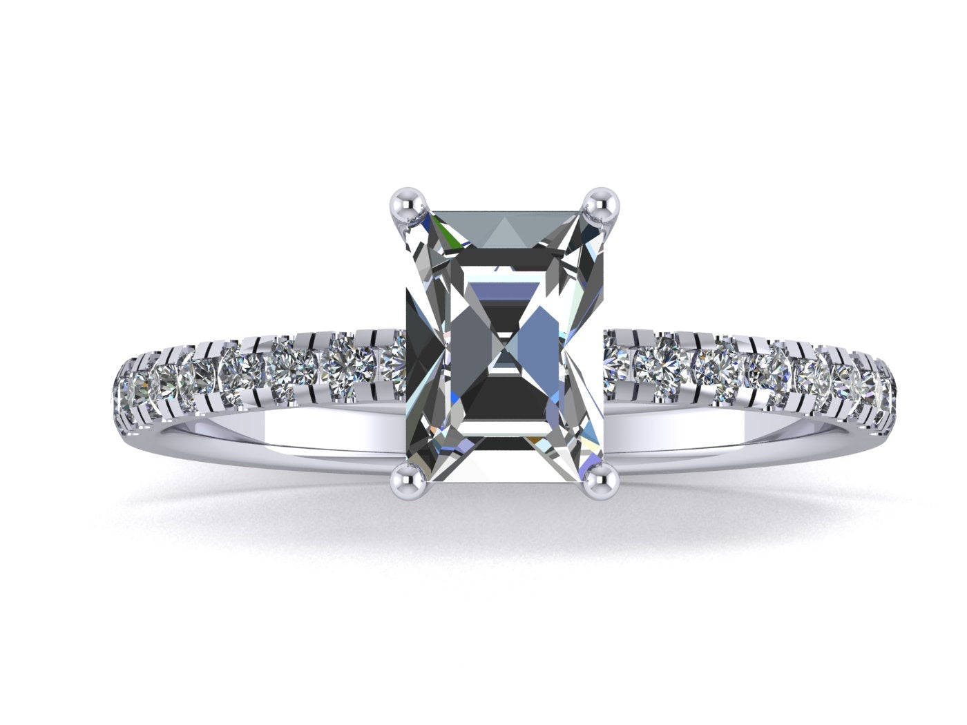 Anillo Val en Oro corte esmeralda