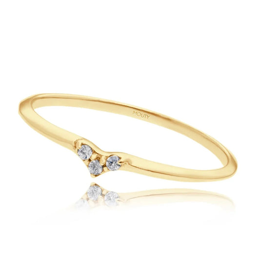 Anillo Angeline en Oro Amarillo 14k con circonias