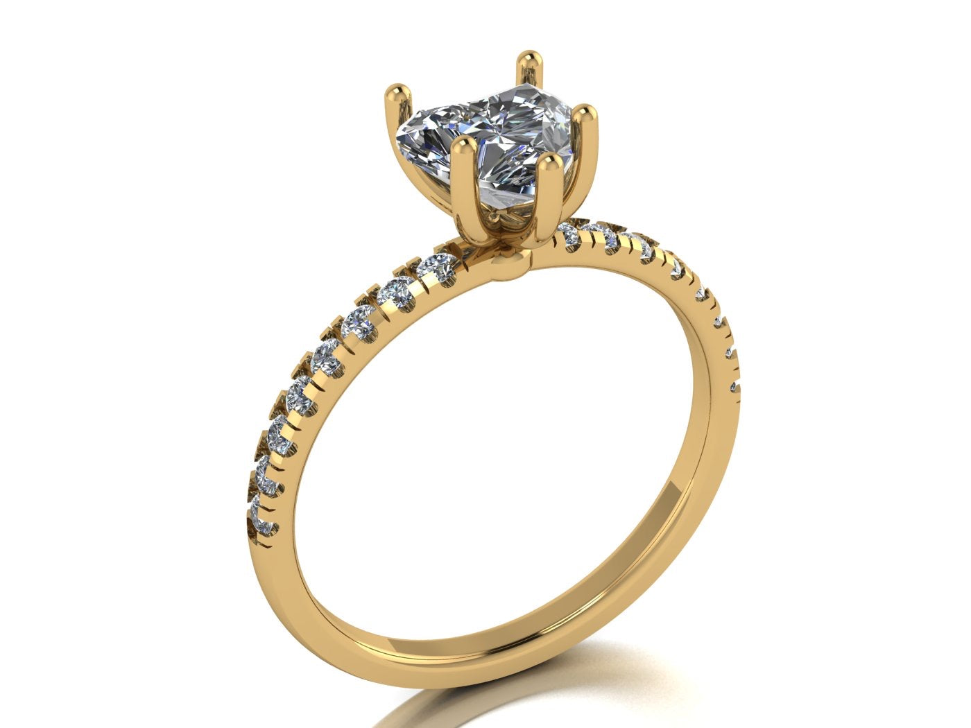 Anillo Amor con pave en Oro