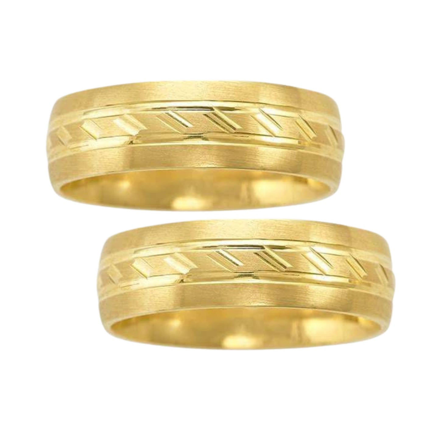 Par de argollas De amore en oro 6mm