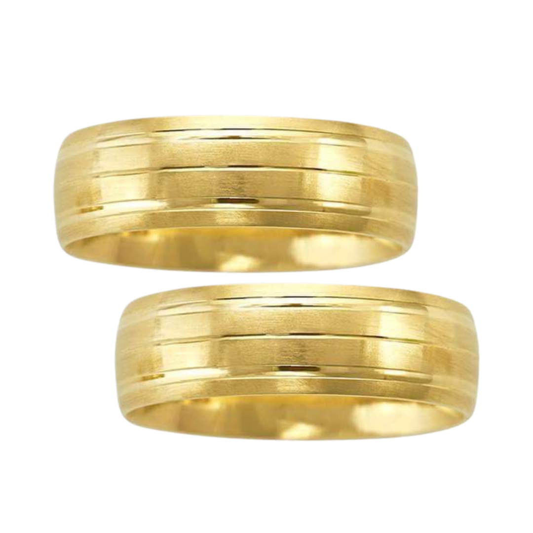 Par de argollas Carey en oro 6mm