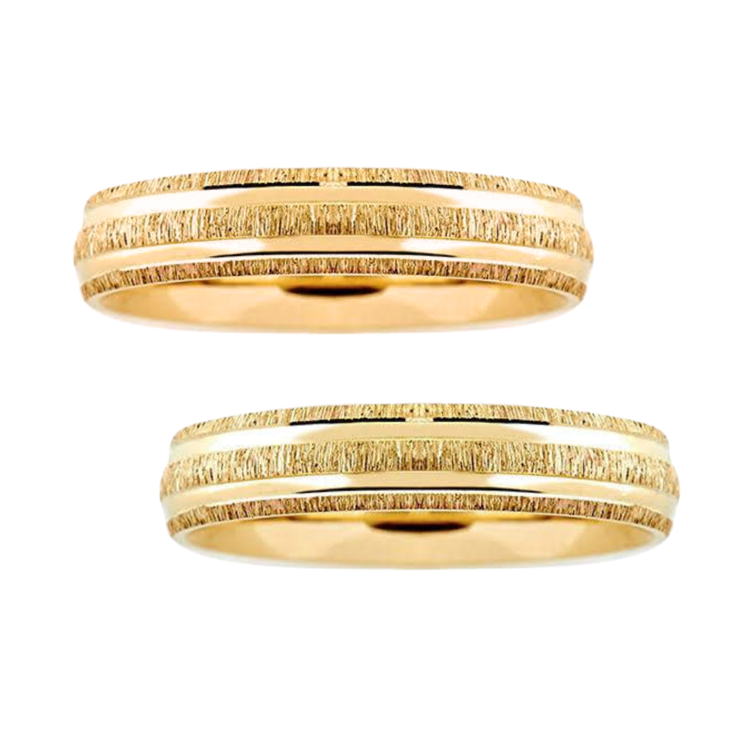 Par de argollas Julie slim en oro 4mm