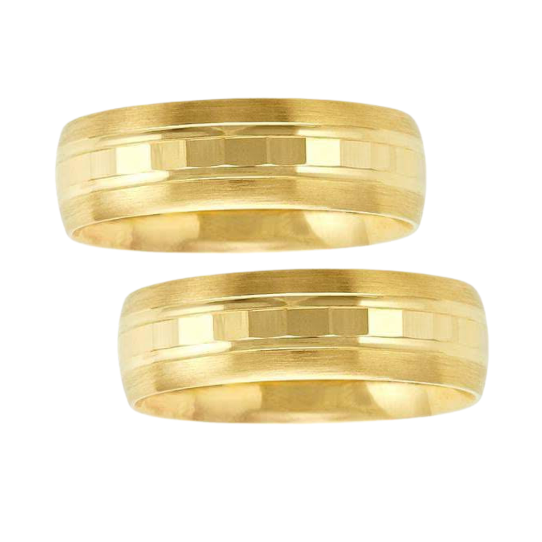 Par de argollas Honore en oro 6mm