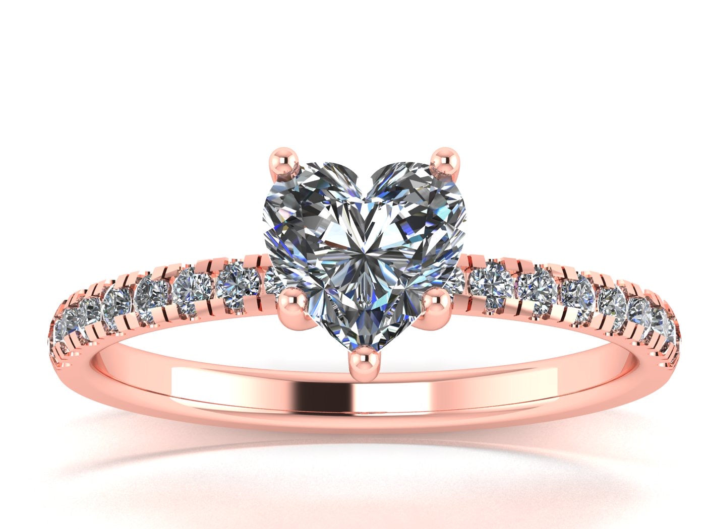 Anillo Amor con pave en Oro