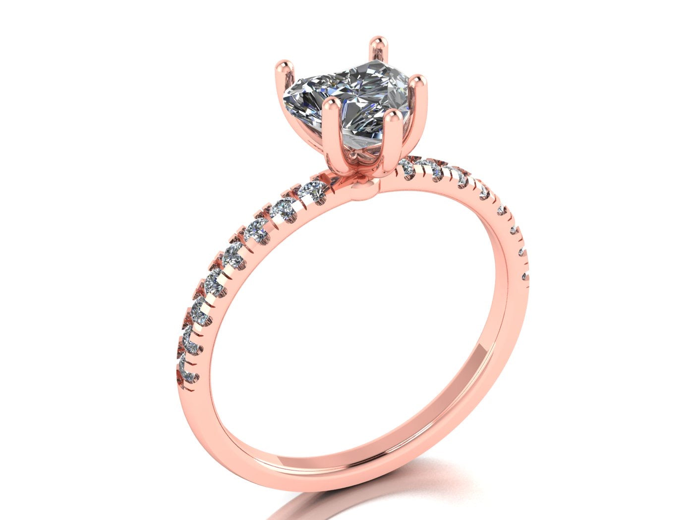 Anillo Amor con pave en Oro
