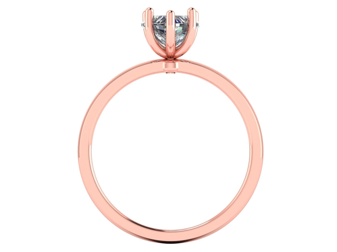 Anillo Malva en Oro corte corazón