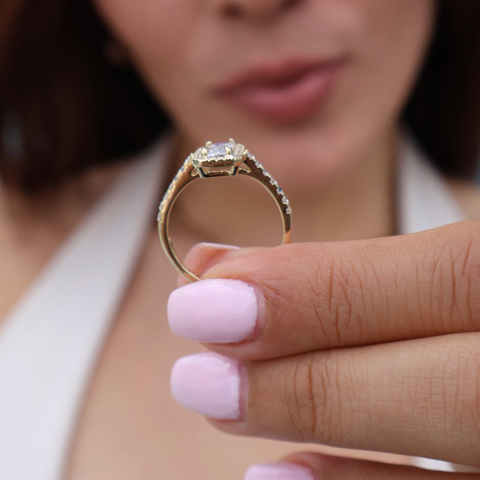 Anillo en Oro Amarillo 14k con Circonia Mod. 15884