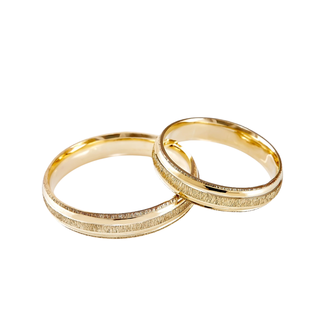 Par de argollas Julie slim en oro 4mm