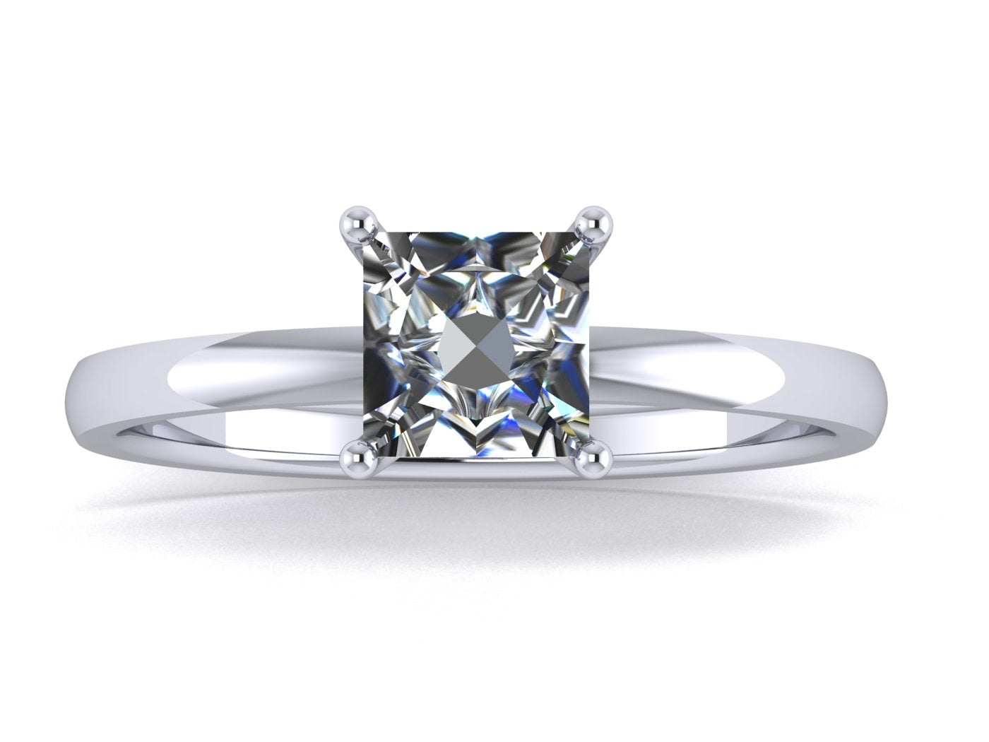 Anillo Malva en Oro corte princess