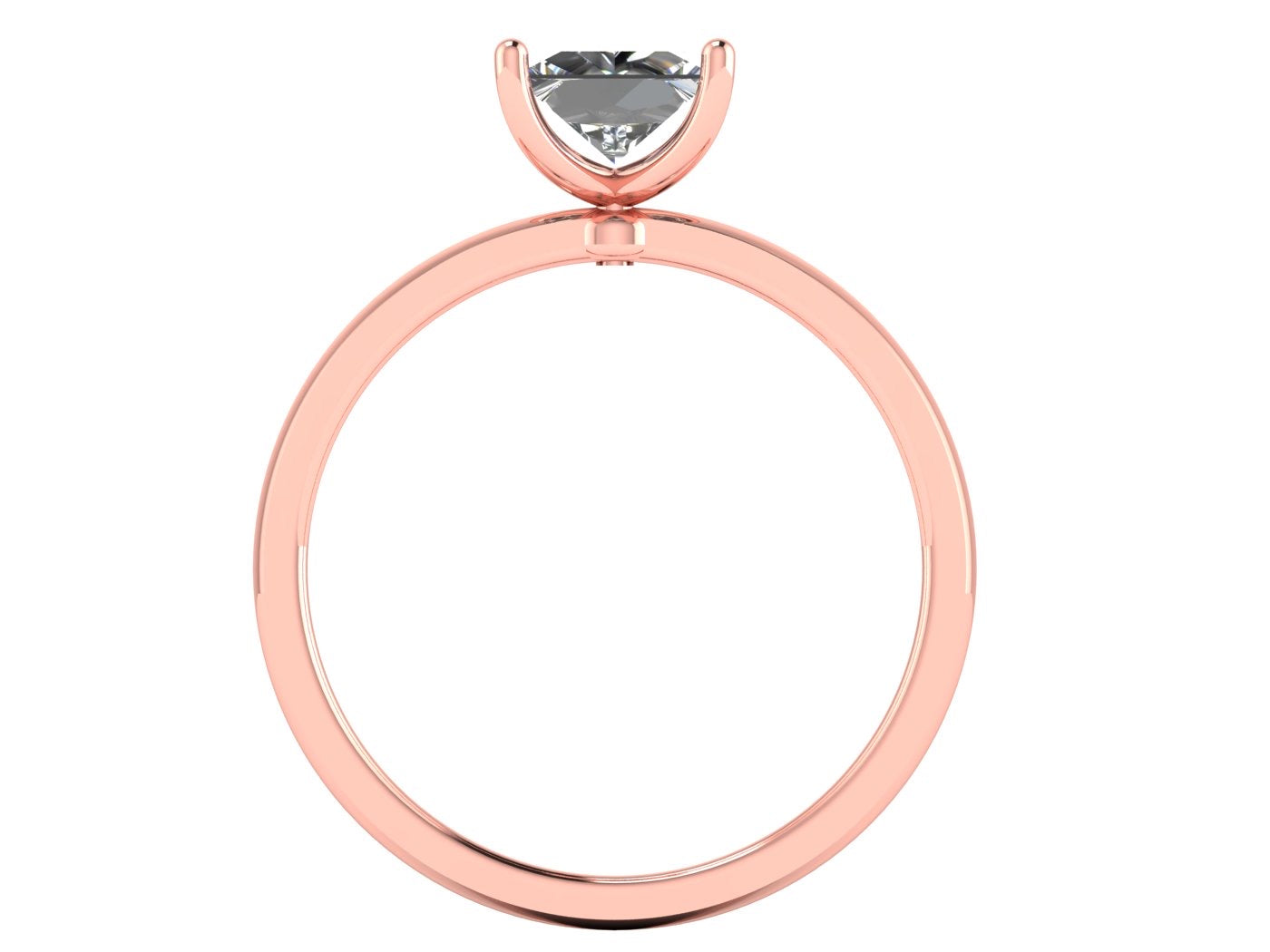 Anillo Malva en Oro corte princess