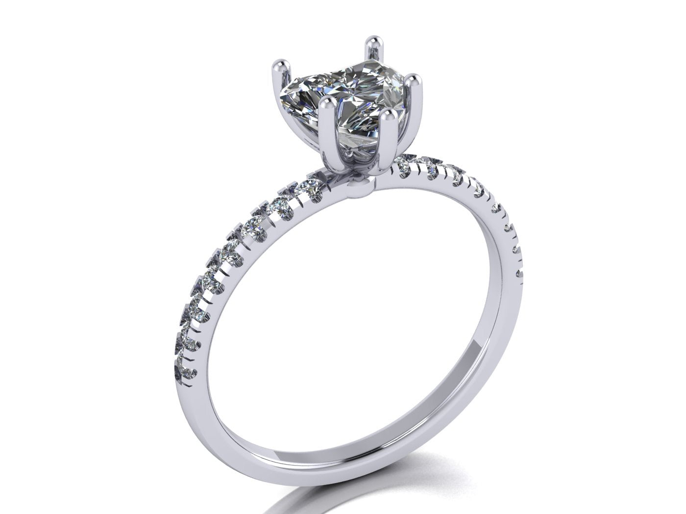Anillo Amor con pave en Oro