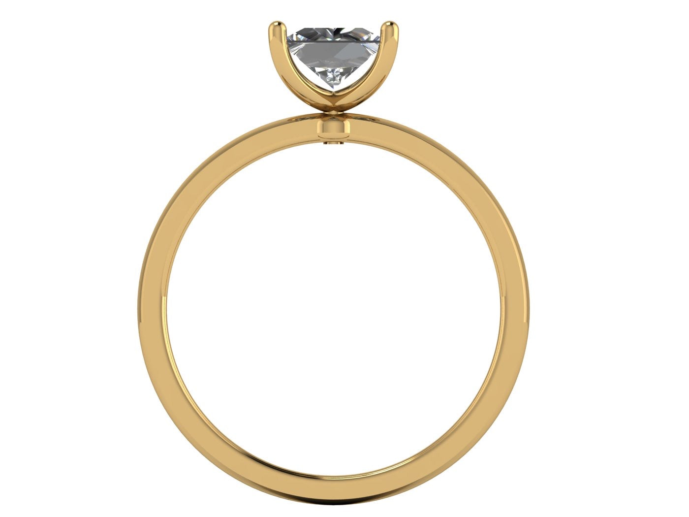 Anillo Malva en Oro corte princess