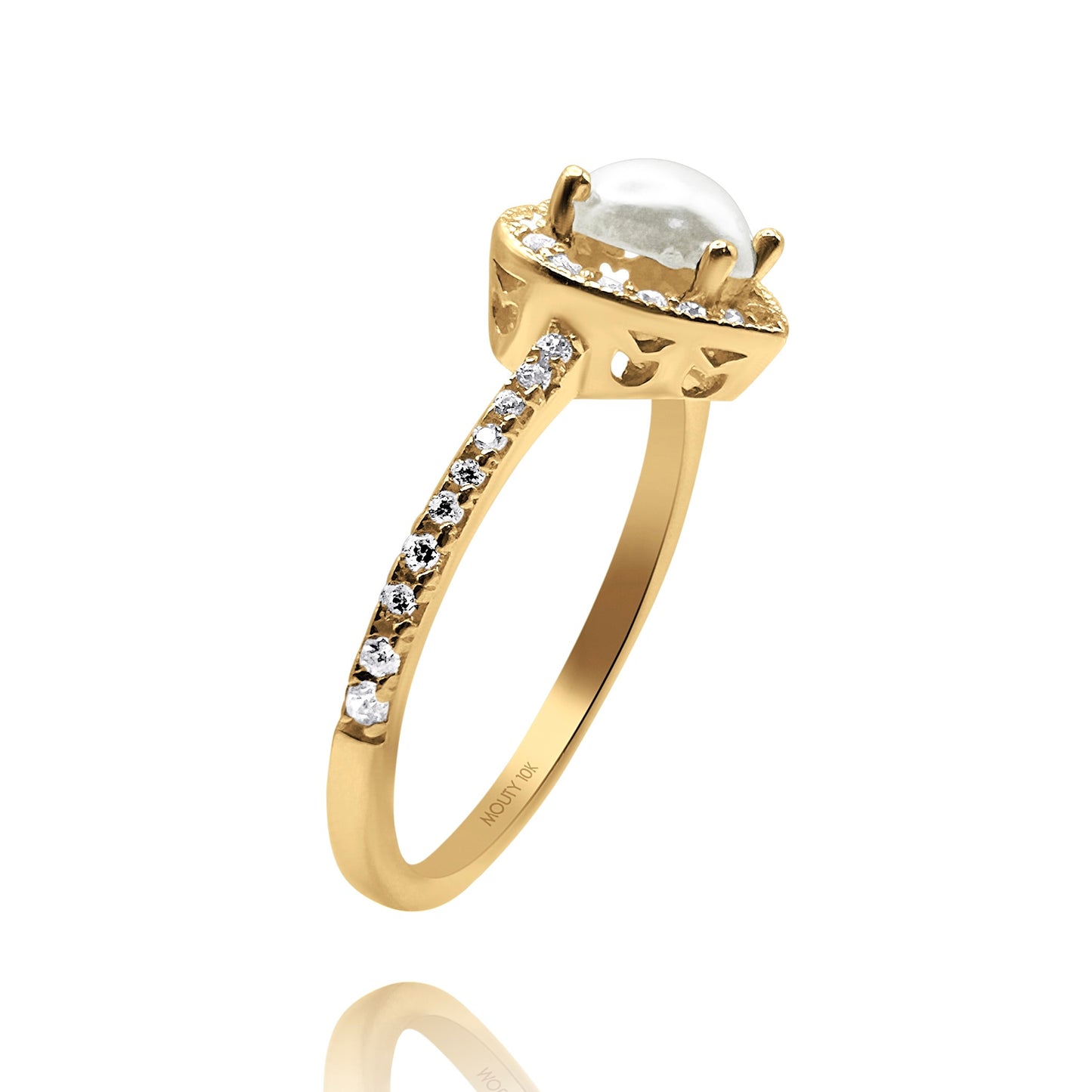Anillo de compromiso en oro