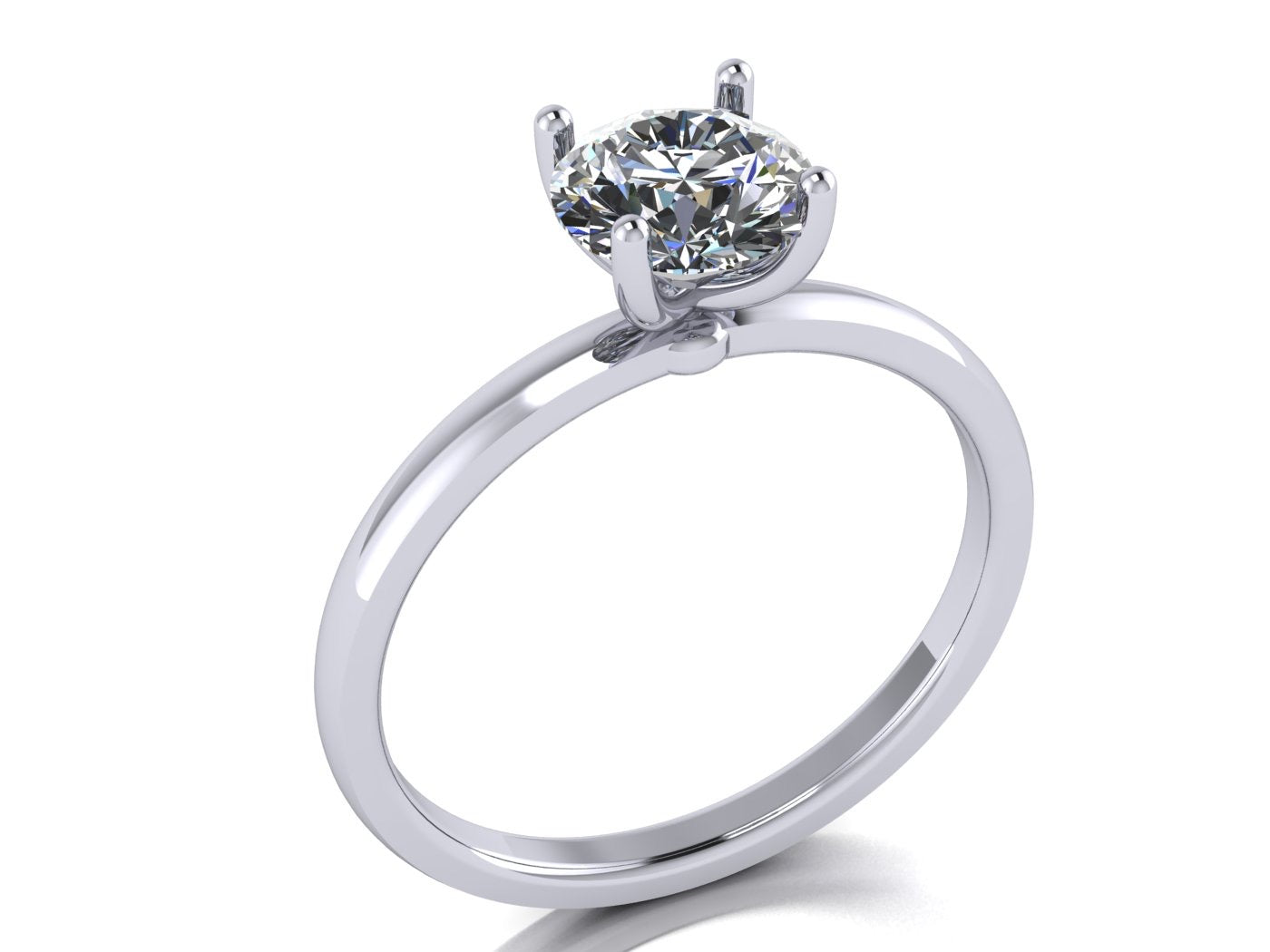 Anillo Malva en Oro corte redondo