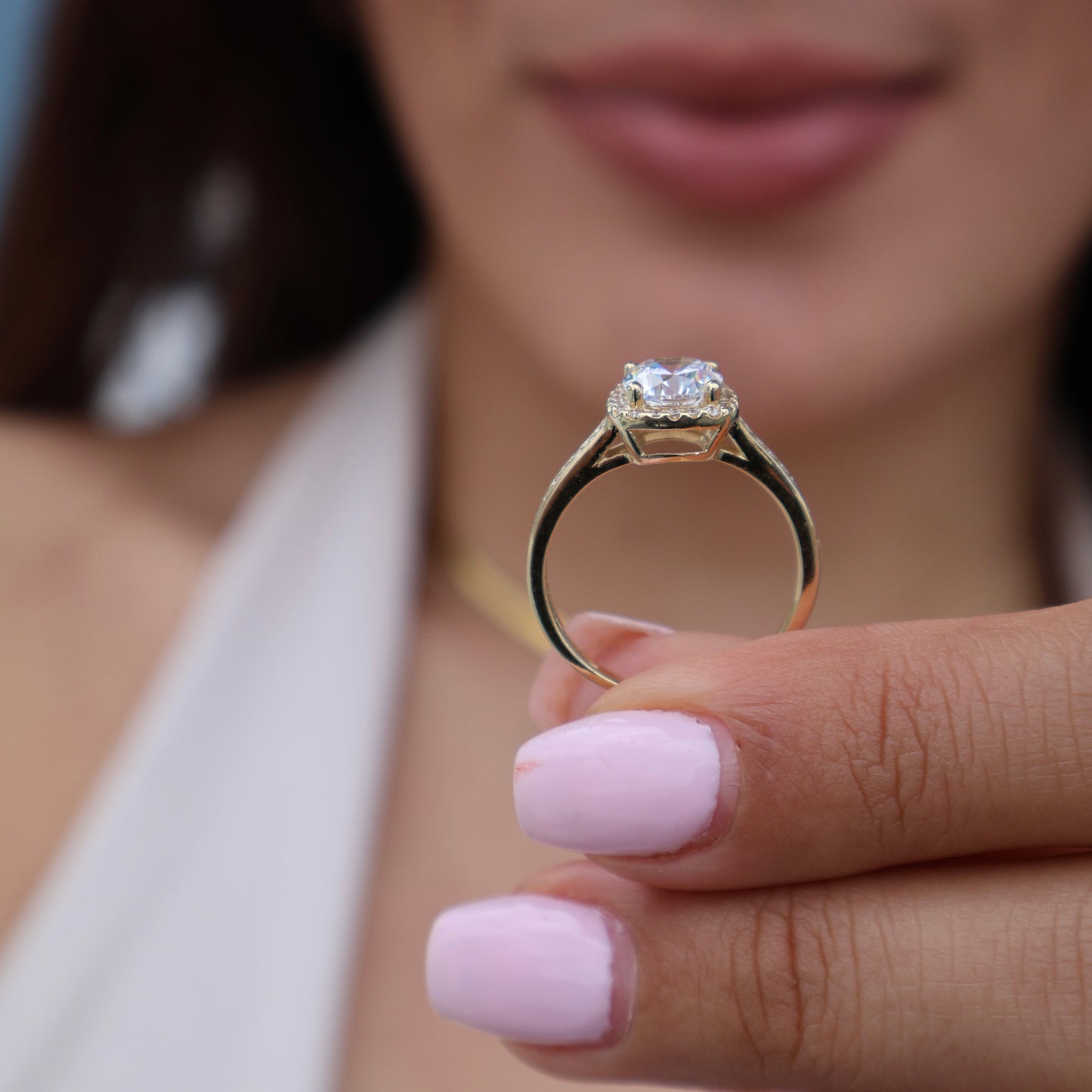 Anillo en Oro Amarillo 14k con Circonias Mod.16022