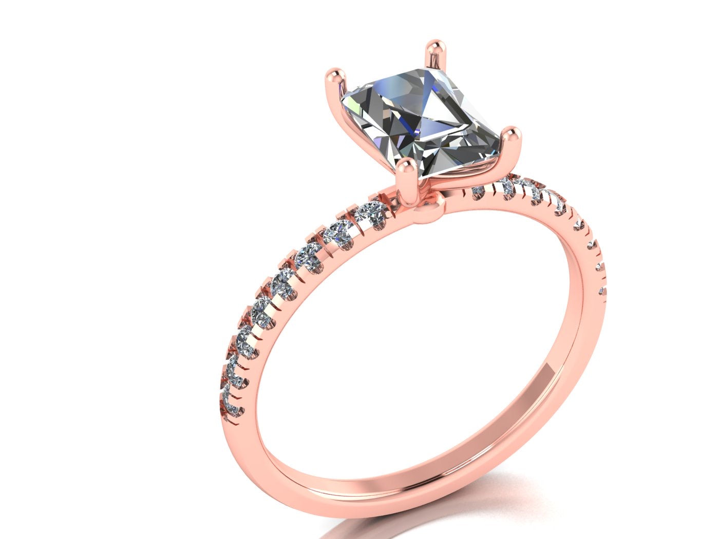 Anillo Val en Oro corte esmeralda