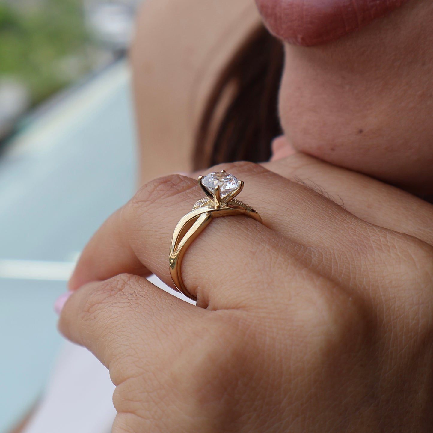 Anillo de compromiso en oro