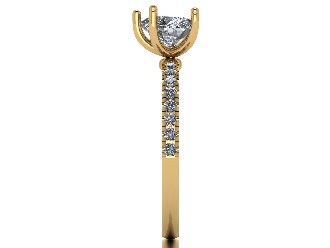 Anillo Amor con pave en Oro