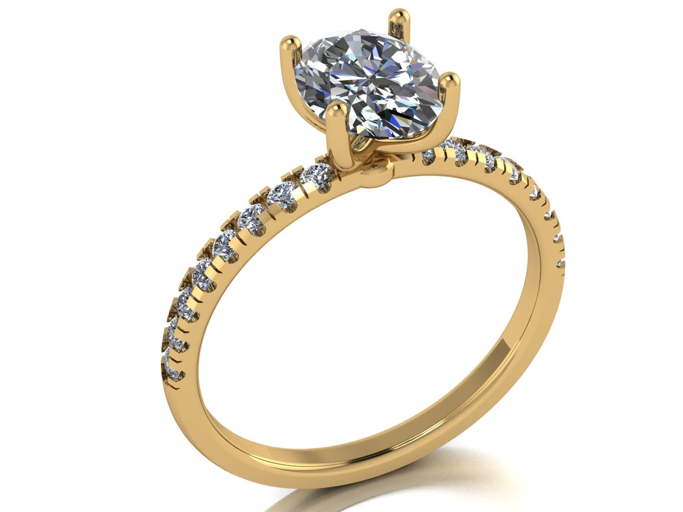 Anillo Val en Oro corte oval