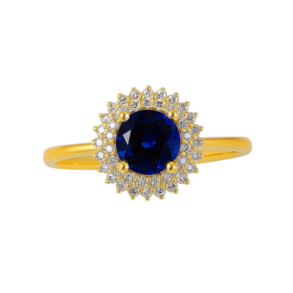 Anillo Meysi en oro amarillo 10k con circonias