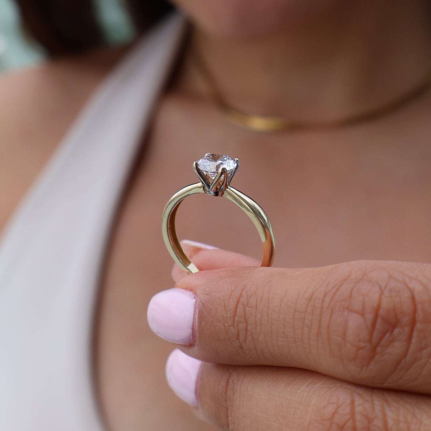 Anillo en oro Amarillo 10k con Circonia Mod. 16020