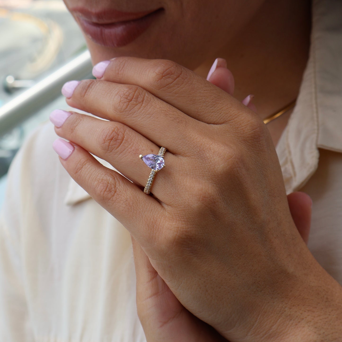 Anillo en Oro Amarillo 14k con Circonia Mod.16003