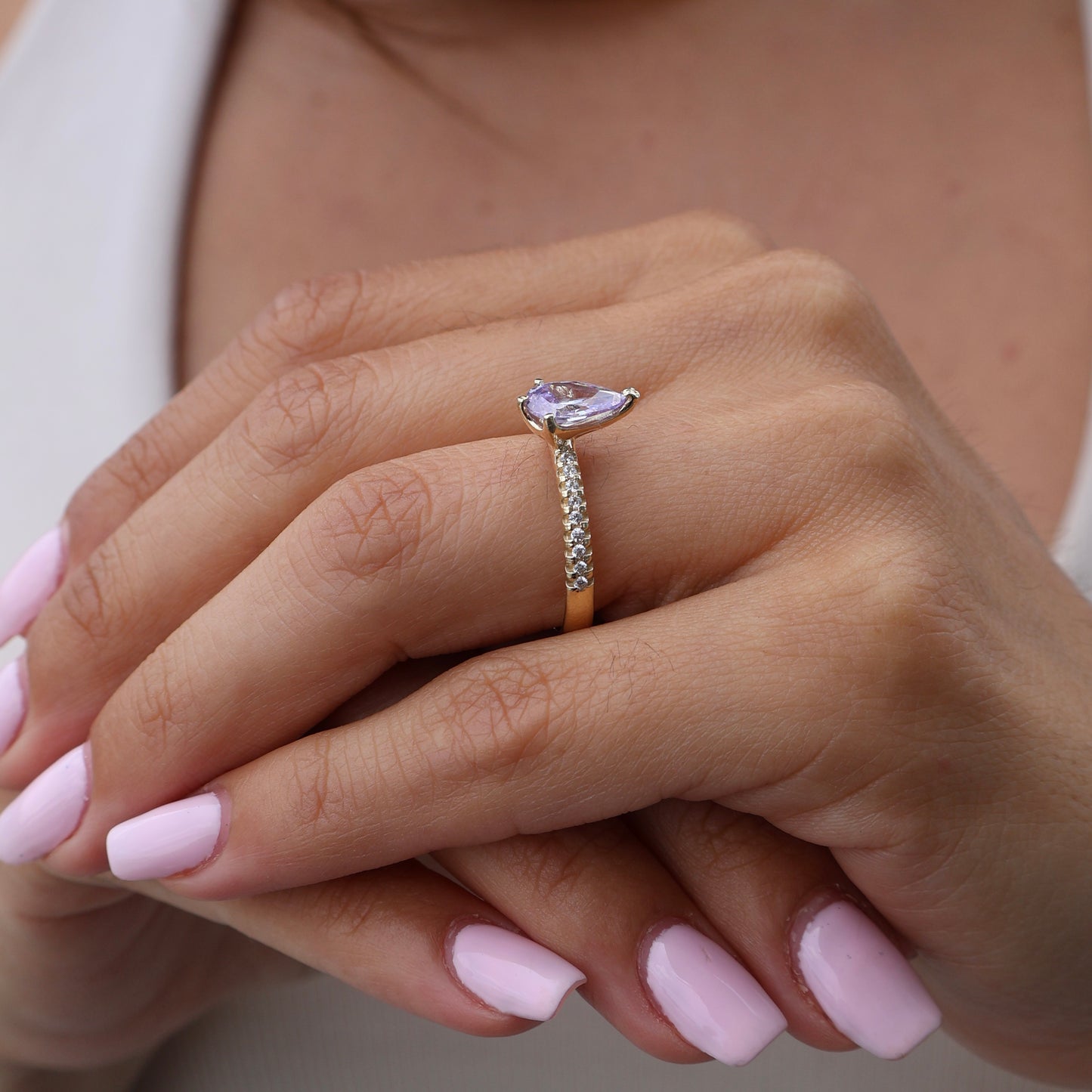Anillo en Oro Amarillo 14k con Circonia Mod.16003