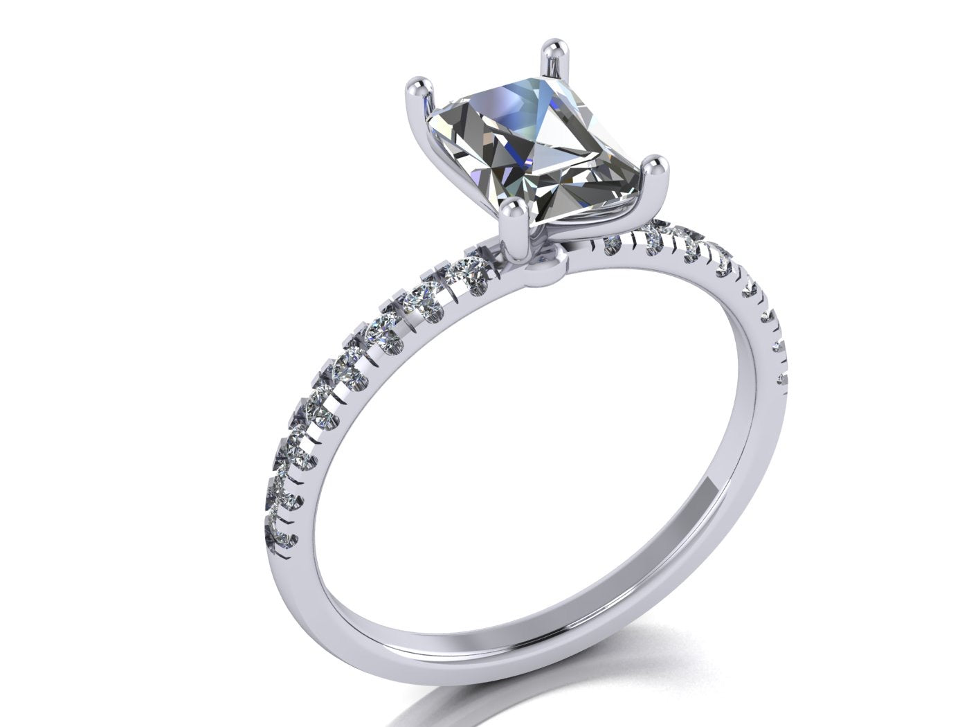 Anillo Val en Oro corte esmeralda