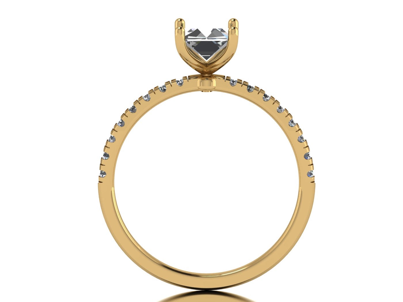 Anillo Val en Oro corte esmeralda