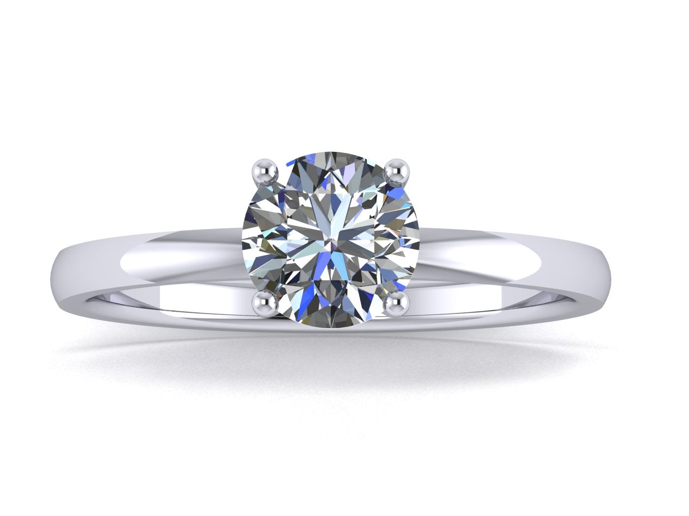 Anillo Malva en Oro corte redondo